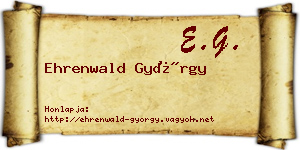 Ehrenwald György névjegykártya